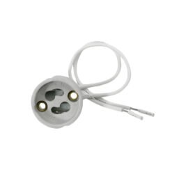 Zocalo GU10 ceramico con cable