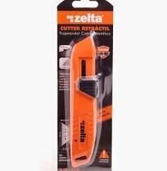 Cutter trapezoidal auto retractil metalico