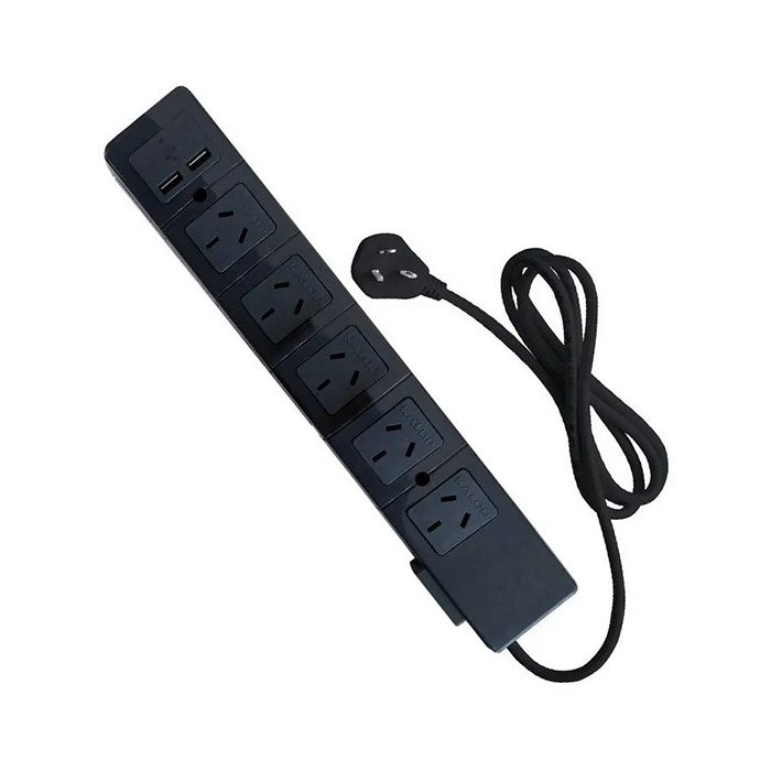 Prolonga 1,5M 5T + 2 USB multinor c-TM NEG