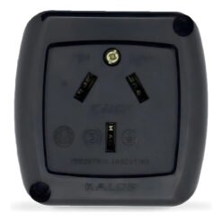 Toma dom ext 1x220V+T 20A p/plana BLACK Tekna